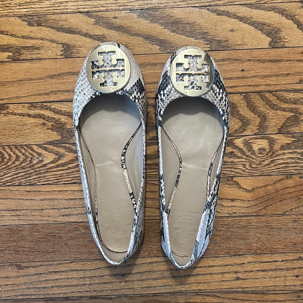 Tory Burch Snakeskin Flats